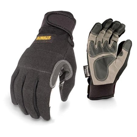 RADIANS Radians 242567 Dewalt General Utility Synthetic Leather Palm Work Glove - Black; Large 242567
